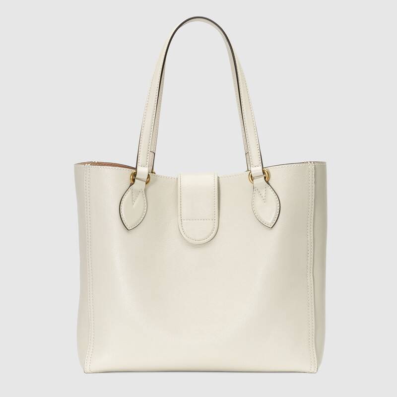 Gucci Small Messenger Bag with Double G Tote Bag 652680 White